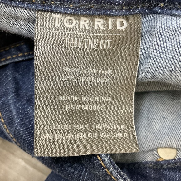TORRID WOMEN'S MID-RISE SKINNY JEANS VINTAGE STRETCH BLUE Size 24 Button Fly - Picture 6 of 8